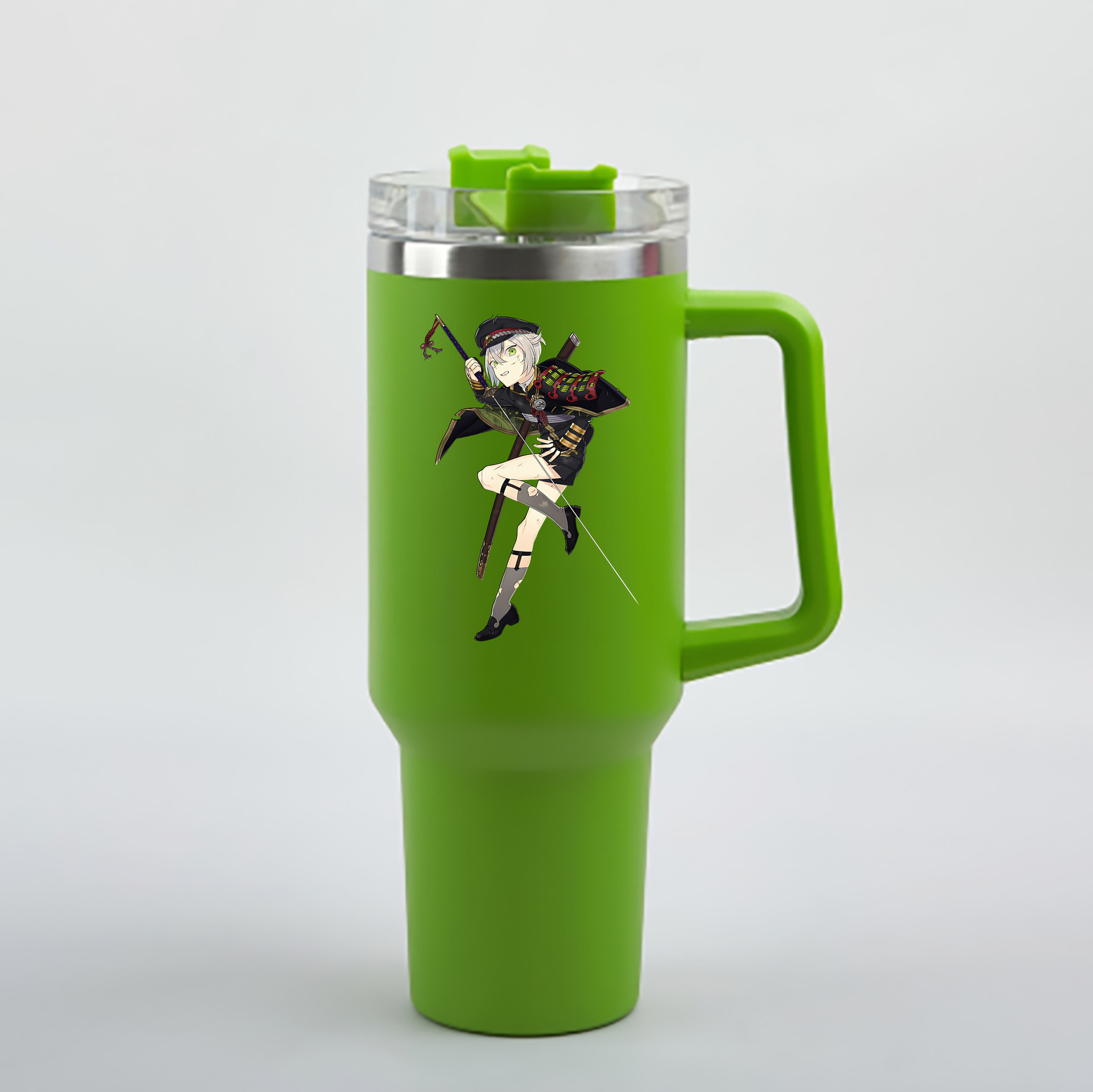 （画像用） 刀剣乱舞 Touken Ranbu 1200mL車用タンブラー - クリスタルステッカー（プラスチックストロー付き）
